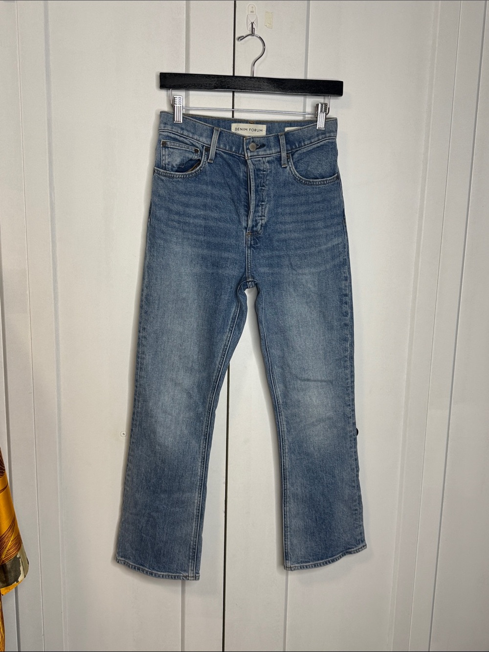 Denim Forum Bailey High Rise Crop Flare Blue Jean - 26